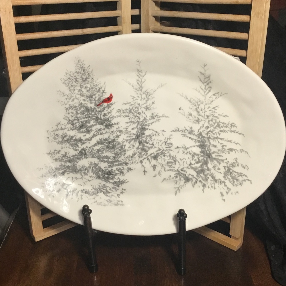 Tag ~ Winter Sketches Tree Platter ~ NWT